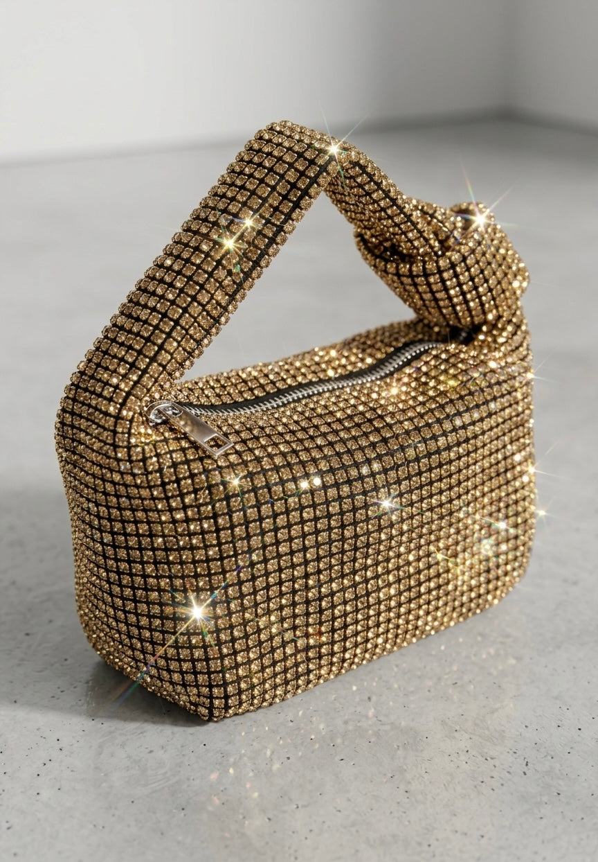 Crystal Rhinestone Knotted Bag