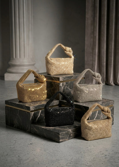 Crystal Rhinestone Knotted Bag
